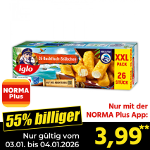 Backfisch-Stäbchen XXL 100% Filet