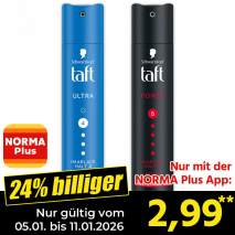 Nur mit der NORMA Plus App günstiger: »Taft Haarspray /-lack«