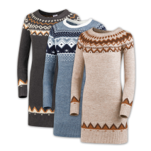 Strickkleid im Norwegerstil