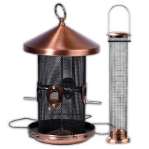 Vogelfutterstation im Kupferlook