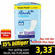 Nur mit der NORMA Plus App günstiger: »Hygiene-Einlagen Maxi / Extra Plus«