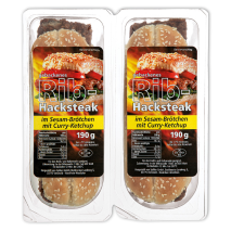 Gebackenes Rib-Hacksteak