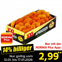 Nur mit der NORMA Plus App günstiger: »Aprikosen XXL«