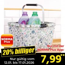 Nur mit der NORMA Plus App günstiger: »Einkaufskorb«