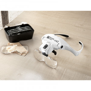 Produktbild »LED-Brillenlupe mit 5 Vergrößerungsgläsern«