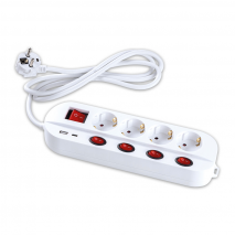 4-fach Steckdosenleiste