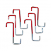 Gummierter Haken extra lang 6-tlg.