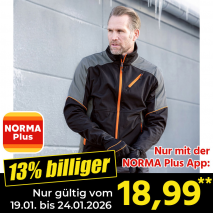 Nur mit der NORMA Plus App günstiger: »Softshell-Arbeitsjacke«