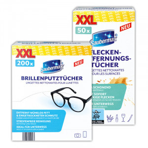 Produktbild »XXL Brillenputztücher / Flecken Entfernungstücher«