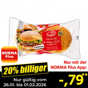 Produktbild »Hot-Dog Brötchen / Hamburger Brötchen XXL«