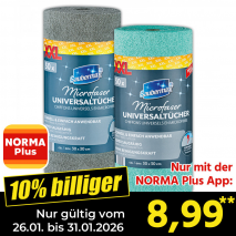 Nur mit der NORMA Plus App günstiger: »Microfaser Universaltücher XXL«
