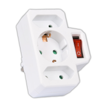 Schaltbarer Steckdosenadapter 3-fach