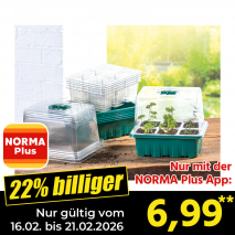 Nur mit der NORMA Plus App günstiger: »Anzucht-Gewächshaus«