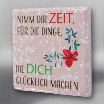 Steinoptik-Magnet mit Spruch