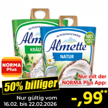 Nur mit der NORMA Plus App günstiger: »Frischkäse«