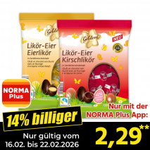 Nur mit der NORMA Plus App günstiger: »Likör-Eier«