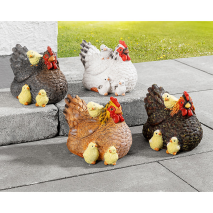 Deko-Huhn mit Küken