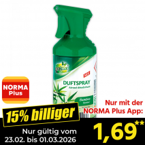Nur mit der NORMA Plus App günstiger: »Duftspray«
