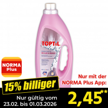 Nur mit der NORMA Plus App günstiger: »Feinwaschmittel«
