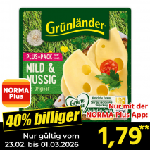 Nur mit der NORMA Plus App günstiger: »Käse«