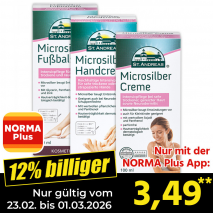 Nur mit der NORMA Plus App günstiger: »Microsilber Creme / Balsam«