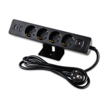4-fach Schuko-Steckdosenleiste inkl. USB