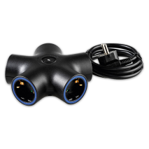 5-fach Schuko-Tischsteckdose Stern