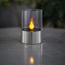 Edelstahl-LED-Solar-Kerze