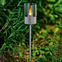 Edelstahl-LED-Solar-Kerze
