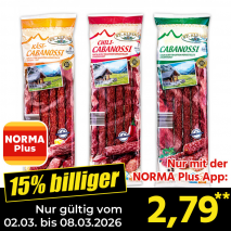 Nur mit der NORMA Plus App günstiger: »Cabanossi«