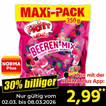 Nur mit der NORMA Plus App günstiger: »Minis Maxi-Pack«