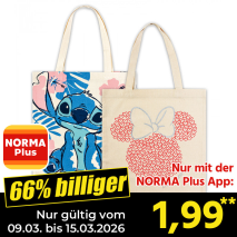 Nur mit der NORMA Plus App günstiger: »Canvas Tragetasche«