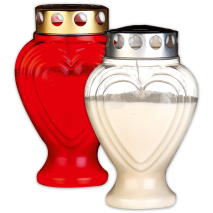 Grablicht in Herzform