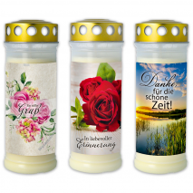 Produktbild »Grablicht mit Motiv«