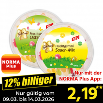 Nur mit der NORMA Plus App günstiger: »Fruchtgummi«