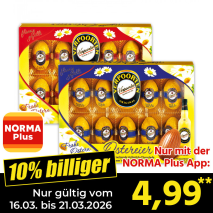 Nur mit der NORMA Plus App günstiger: »Eierlikör-Ostereier«