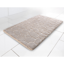 Weichschaum-Badematte Stein-/ Muscheloptik