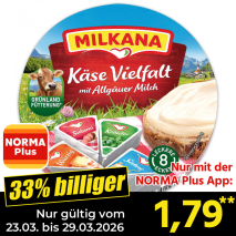 Nur mit der NORMA Plus App günstiger: »Schmelzkäse«