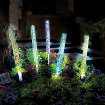 LED-Solar-Gartensticks 5er