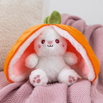 XL-Plüschhase in Karottentasche