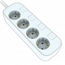 4-fach Steckdosenleiste