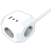 4-fach Steckdosenwürfel