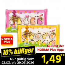 Nur mit der NORMA Plus App günstiger: »Osterfiguren Fondant oder Gelee«