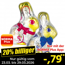 Nur mit der NORMA Plus App günstiger: »Sitzhase«