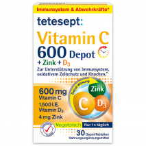 Produktbild »Vitamin C 600 Depot + Zink + D<sub>3</sub>«