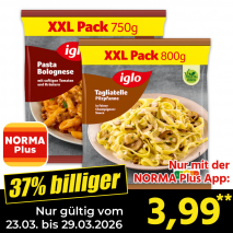 Nur mit der NORMA Plus App günstiger: »XXL Fertiggericht«