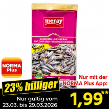 Nur mit der NORMA Plus App günstiger: »Sonnenblumenkerne«
