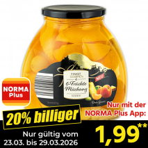 Nur mit der NORMA Plus App günstiger: »6-Früchte Mischung«