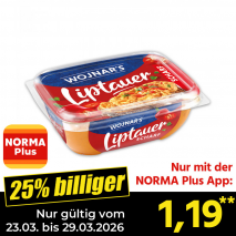 Nur mit der NORMA Plus App günstiger: »Liptauer«