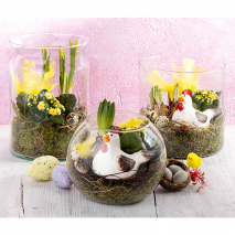 Oster-Arrangement im Glas